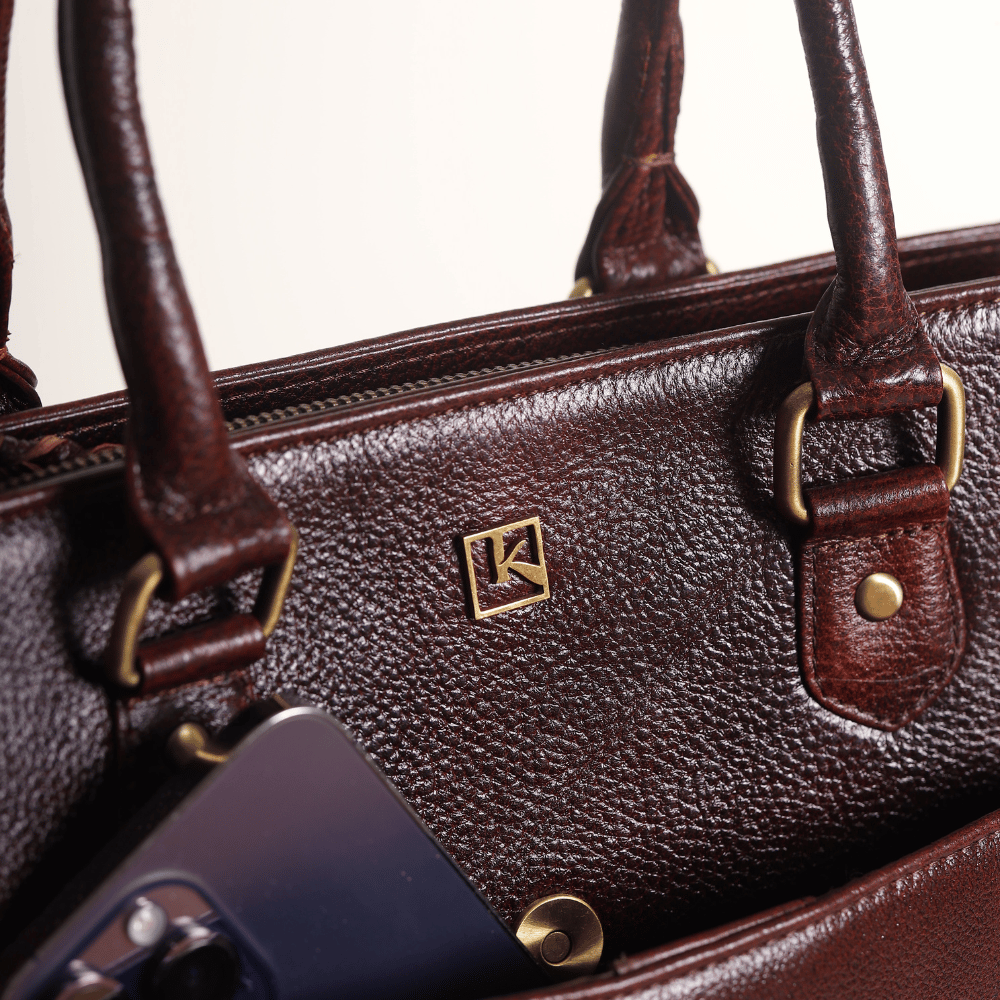 A closeup shot of a Miva Wine Maroon Bag